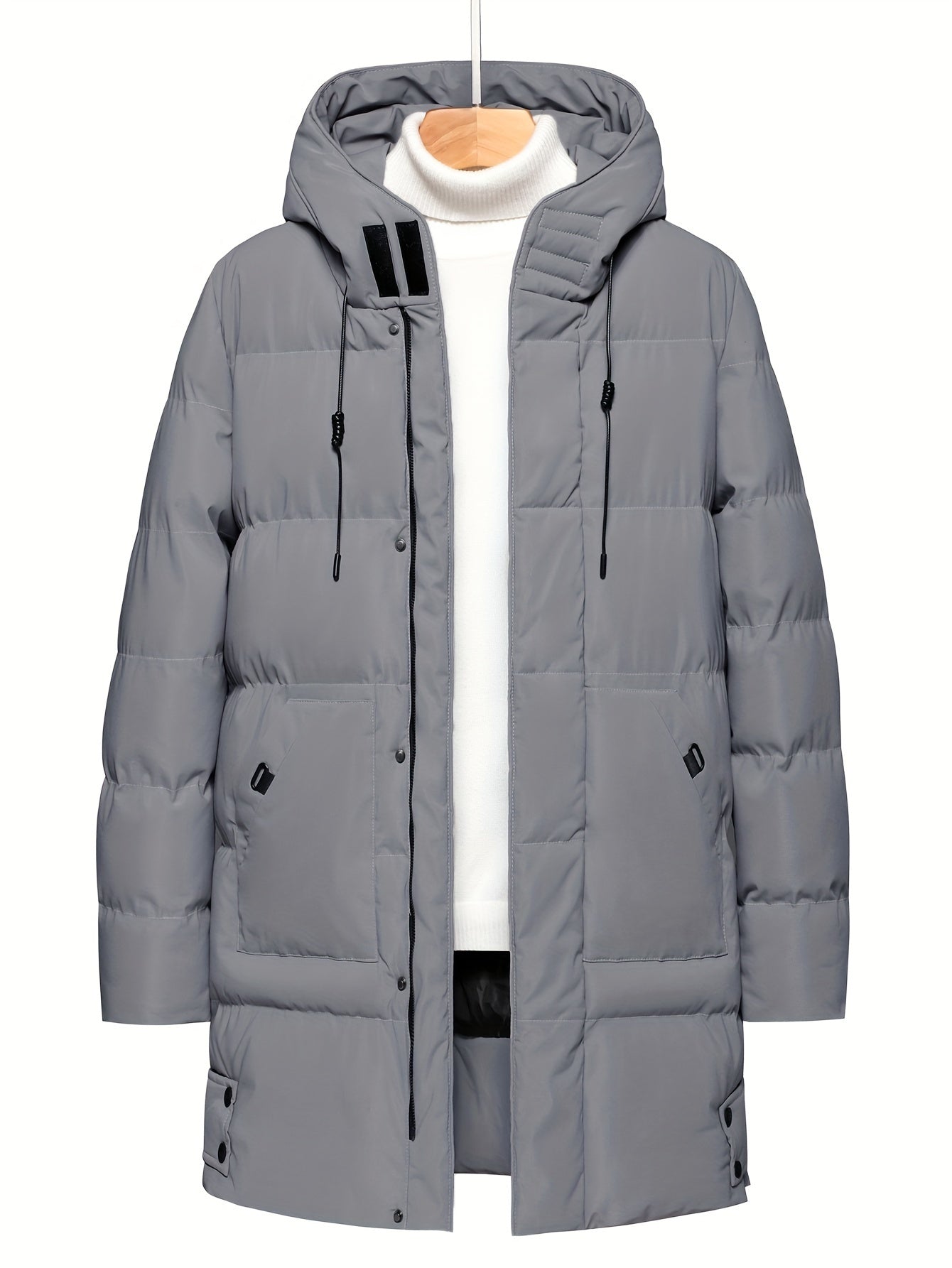 Warme, dicke mittel-lange Daunen-Winterjacke für Herren | Ideal für den Herbst/Winter